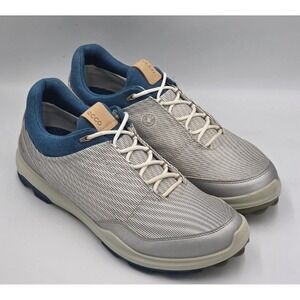 ECCO Men's Biom Hybrid 3 43/US 9 Gray Silver Yak Leather Spikeless Golf Shoes